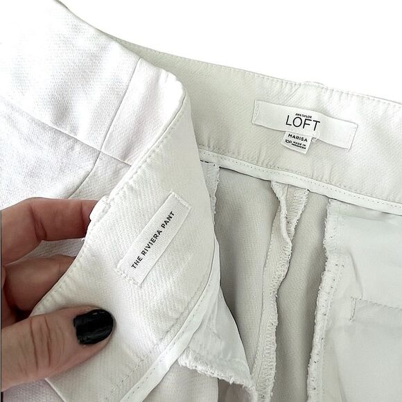 Ann Taylor LOFT Riviera Marisa Fit White Pants Size 10P - Picture 2 of 11